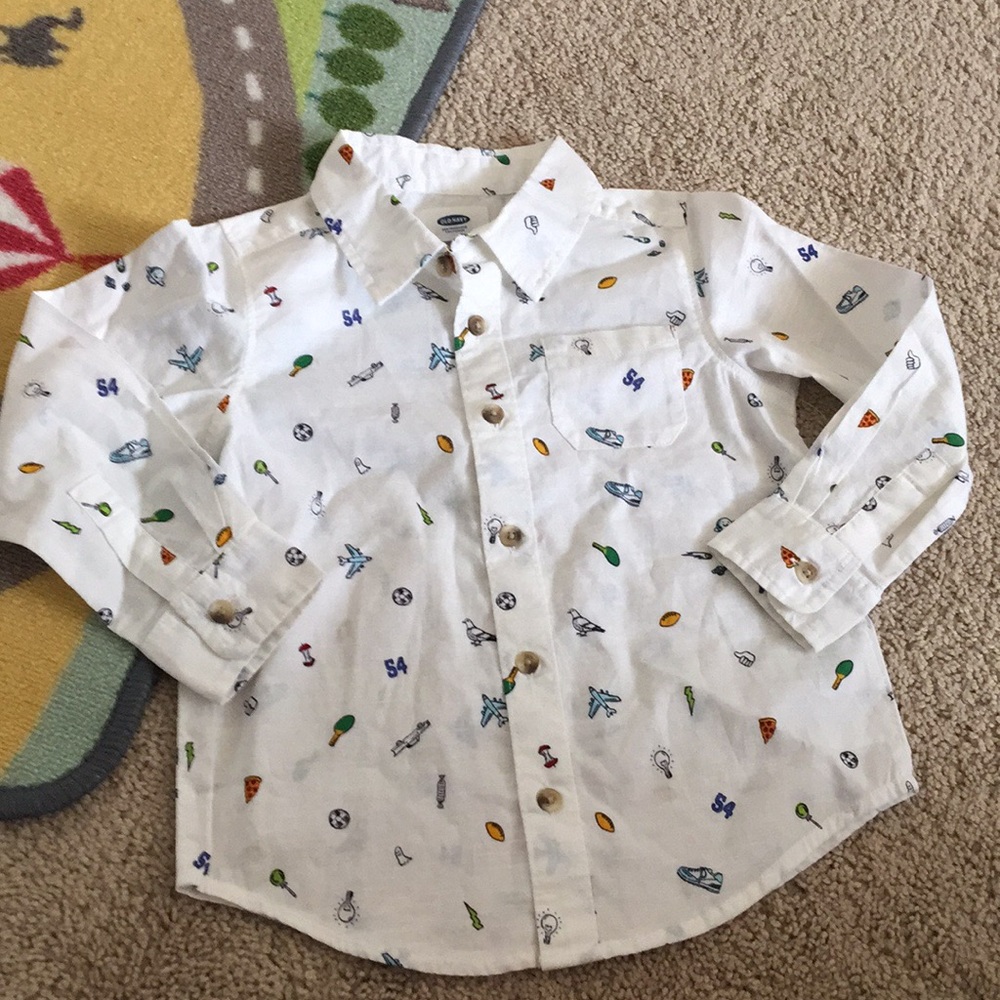 Toddle Boys Long Sleeve Button Down Shirt. Size 4T